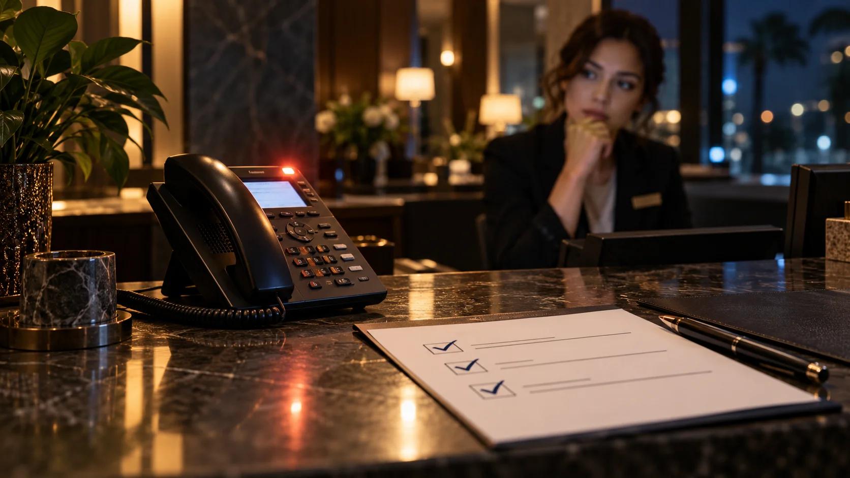 The front desk script: what to do when the caller isn't a person