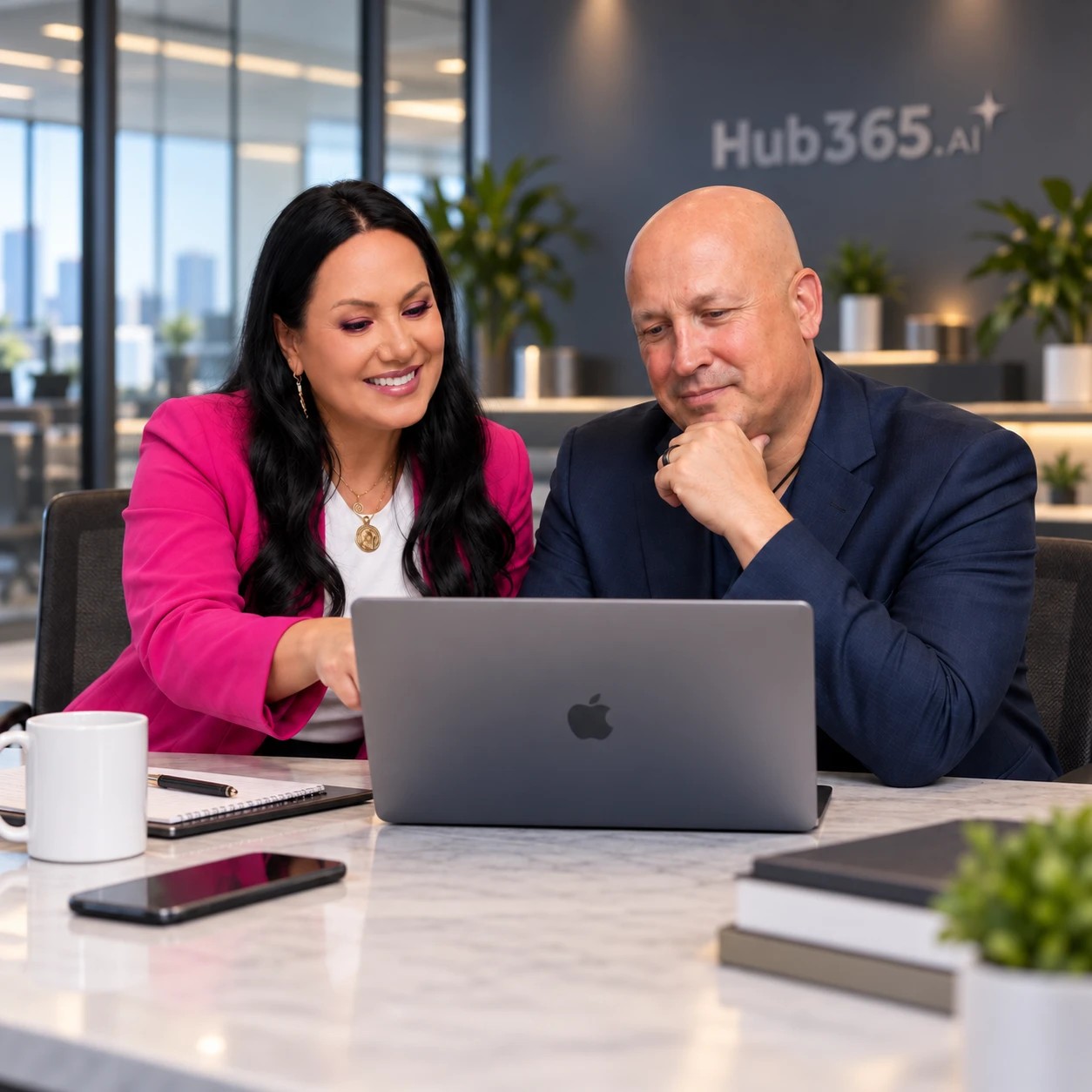 Todd and Naty Ross at the Hub365 office